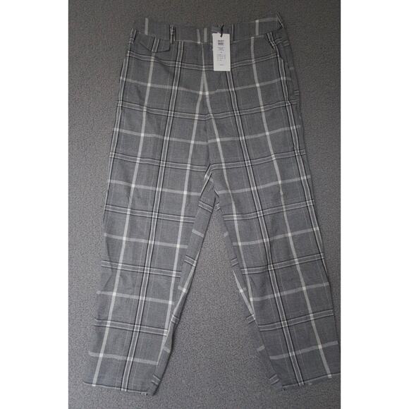Object Ladies 42 penny pants plaid gray carrier‎ works straight leg - Picture 1 of 10